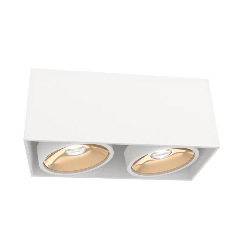 Ograniczona ilość Oprawa natynkowa Cardi II Bianco / Ufo Gold Open Design