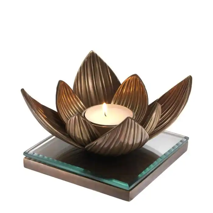 Ostatnie sztuki Świecznik Tealight Holder Lotus Eichholtz