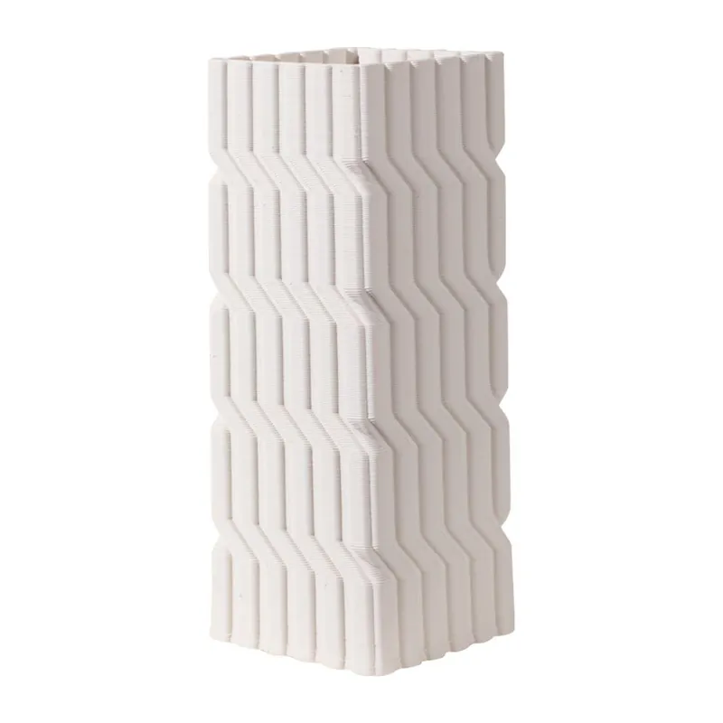 Bezpieczne zakupy Wazon Quadratum 24x10cm 3d biały