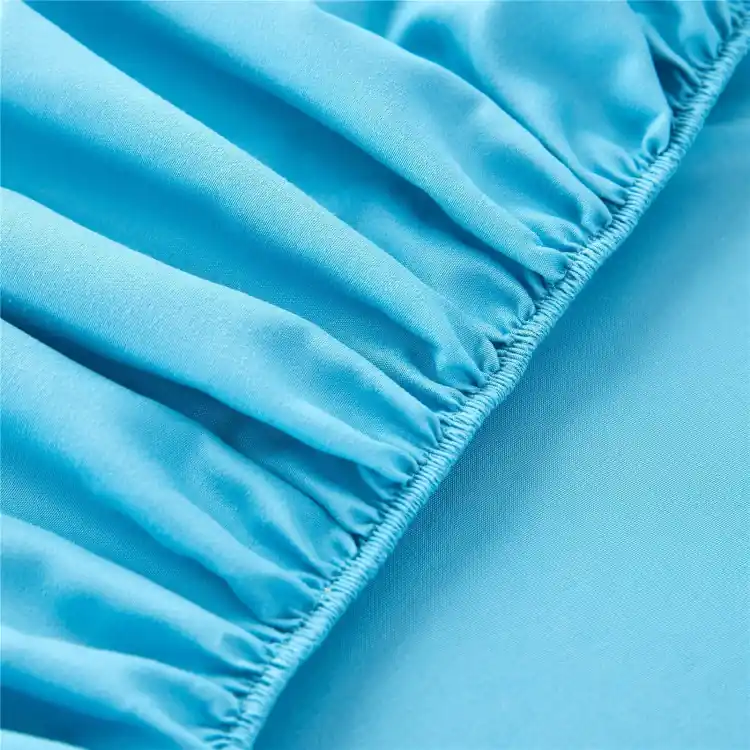 Ostatnia szansa Prześcieradło 200x220 Cotton World bawełniane grube premium z gumką niebieskie