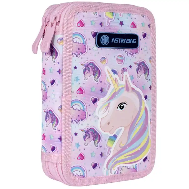 Piórnik dwukomorowy Astrabag UNICORN Rabat