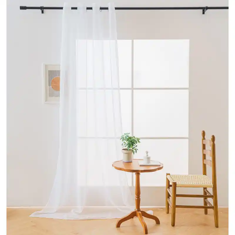 Szybka wysyłka Firana biała gładka 200x250 cm na przelotkach kółkach Cotton World