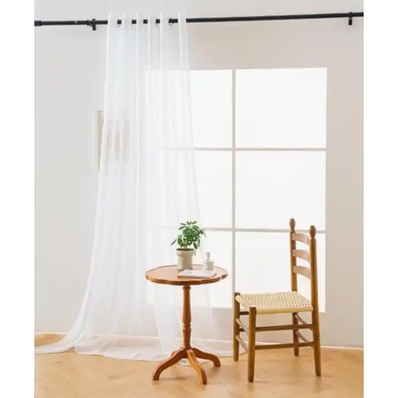 Dostępne od ręki Firana biała z haftem 145x270 cm przelotka Cotton World