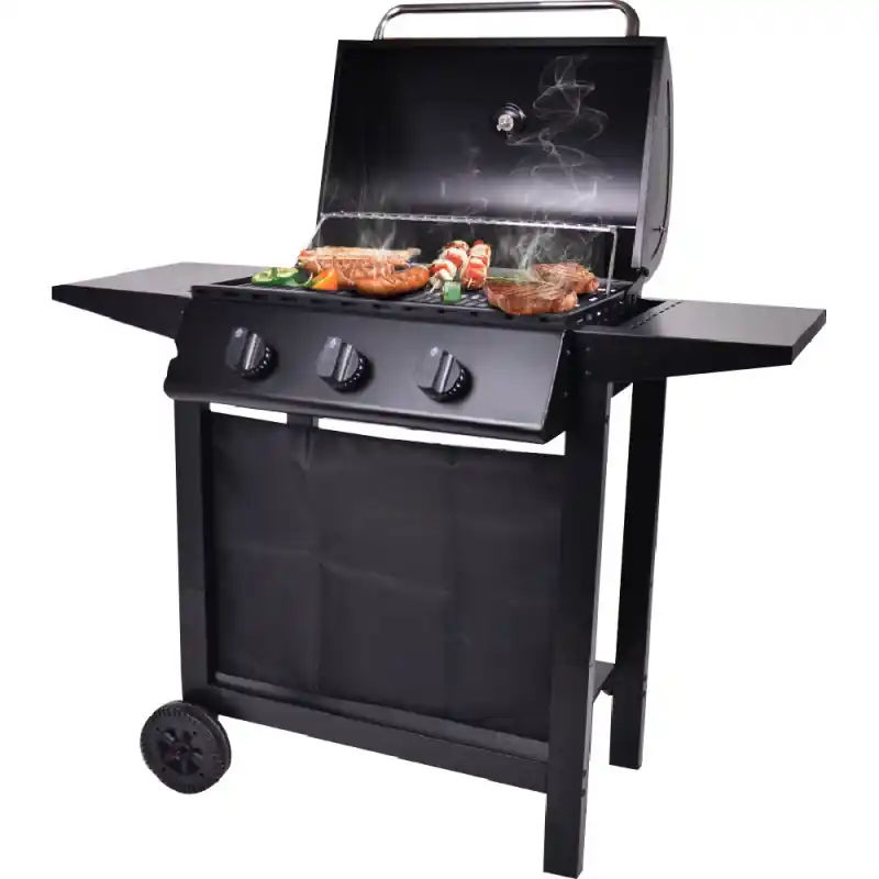 Super okazja Grill gazowy ogrodowy 3-palnikowy 7.05 kW mocny MG Home stalowy ruszt