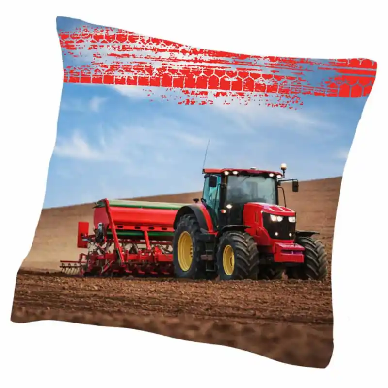 Niska cena Poduszka 40x40 jasiek dla dzieci realistyczny wzór traktor