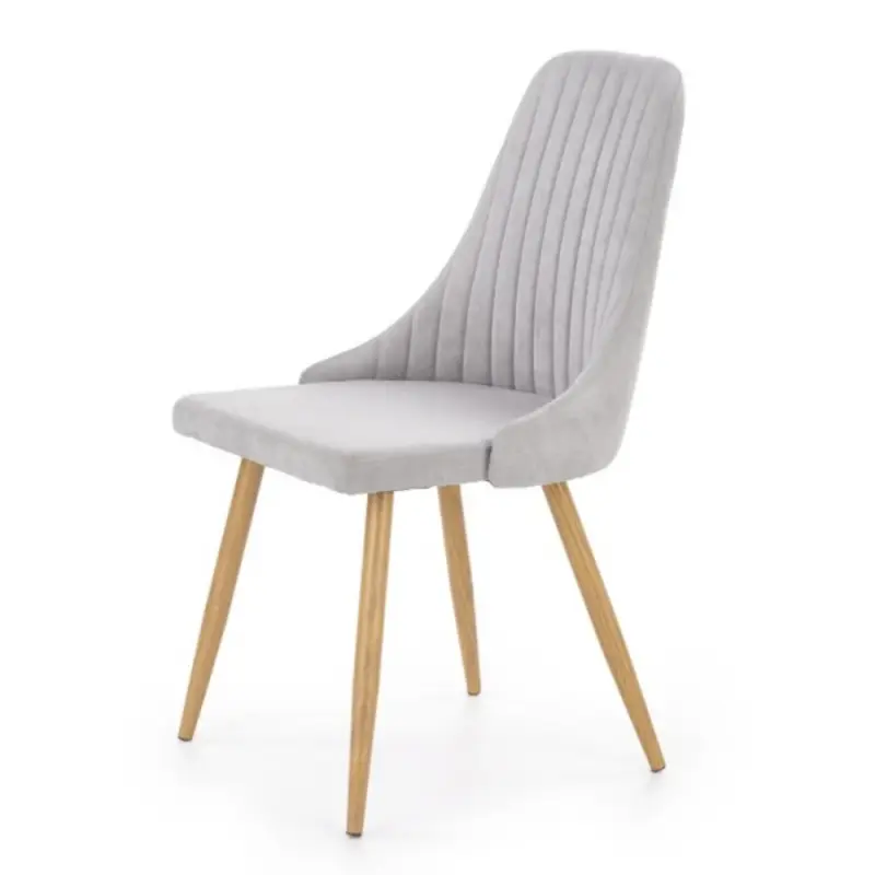 Oferta limitowana Krzesło tapicerowane Muela jasnopopielate