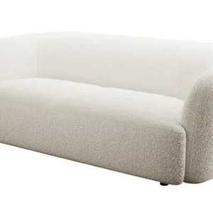 Sofa trzyosobowa Sabanitas beżowa w tkaninie boucle Sprawdź teraz