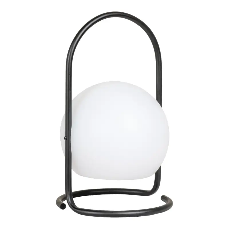 Lampa stołowa akumulatorowa Madmo czarna z białym kloszem Darmowy zwrot