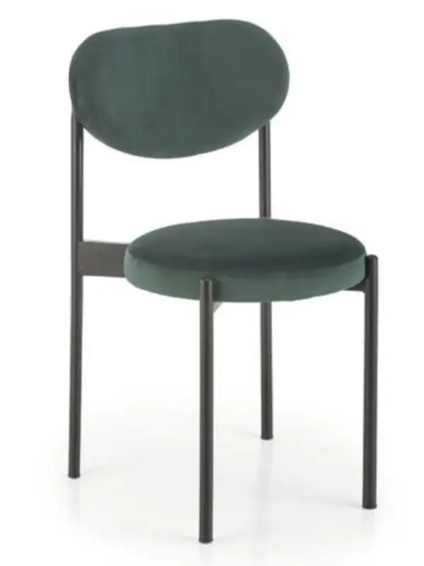 Krzesło tapicerowane Gaspler zielony velvet Premium