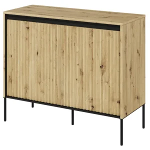 Komoda dwudrzwiowa Trend 98 cm z LED Dąb artisan Szybka dostawa