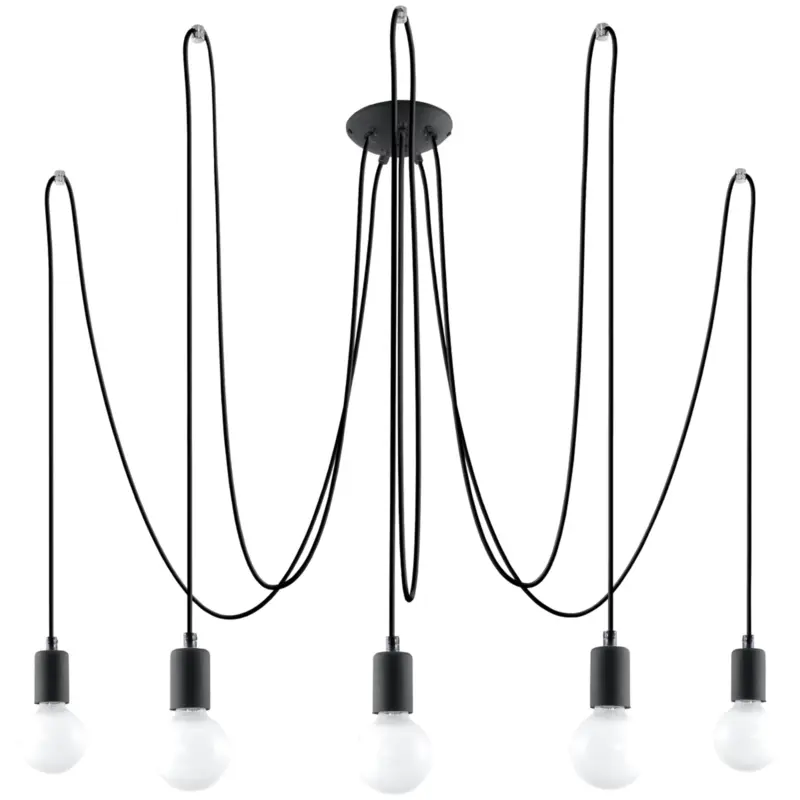 Żyrandol Aritted x5 czarny Oferta