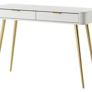 Toaletka z szufladami Oval 112 cm Biała Wyprzedaż