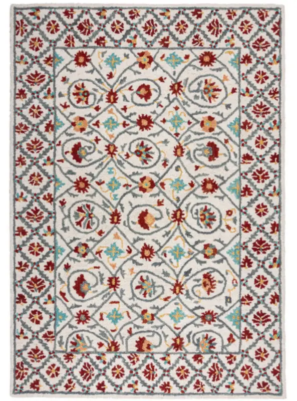 Dywan wełniany Iris 200x290 cm czerwono-niebieski Bestseller