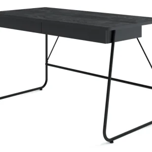 Biurko Match z dwiema szufladami 135 cm czarne Super okazja