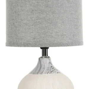 Lampa stołowa Amiri średnica 18 cm ceramiczna szara Ostatnia szansa