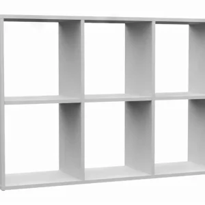 Regał otwarty Malax z sześcioma półkami 110 cm biały Zniżka