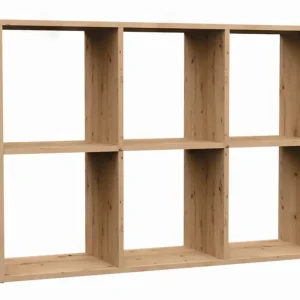 Wyprzedaż Regał otwarty Malax z sześcioma półkami 110 cm dąb artisan