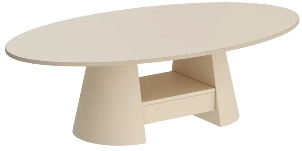Stolik kawowy Flawelly 160x90 cm cappuccino mat Łatwy zwrot