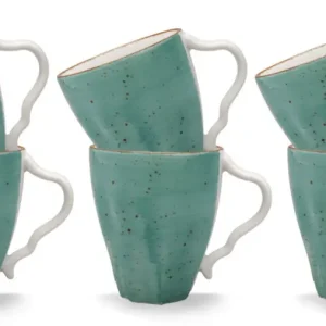Zamów dziś Zestaw 6 kubków porcelanowych Stone Age 350 ml morski