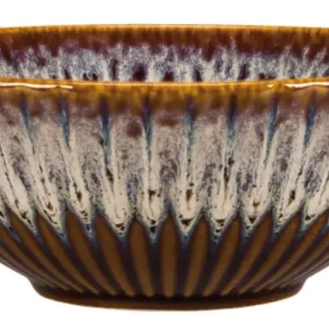 Ostatnia szansa Miska salaterka Desert 17 cm ceramiczna niebiesko-brązowa