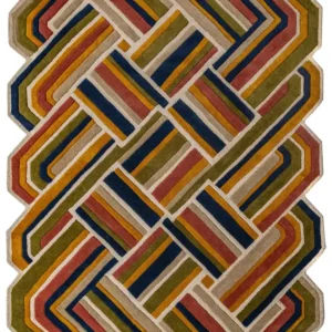 Dywan wełniany ręcznie wykonany Lattice 160x230 cm terakota Nie przegap