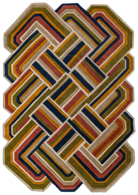 Dywan wełniany ręcznie wykonany Lattice 160x230 cm terakota Nie przegap