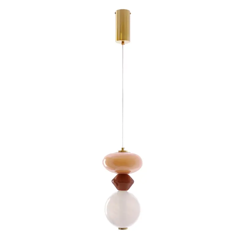 Lampa wisząca LED Flores brązowo-pomarańczowa 3000K 10W z białym kloszem Tylko dziś
