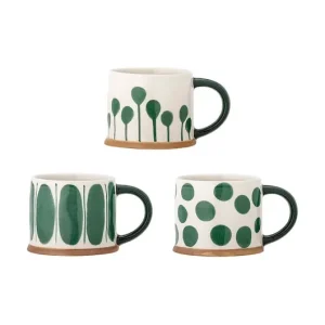 Bloomingville zestaw kubków Linora 450 ml 3-packkolor zielony 0 Tani