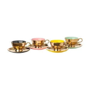 Pols Potten zestaw filiżanek ze spodkami Tea set Legacy 220 ml 4-packkolor multicolor 0 Hit cenowy