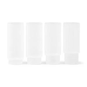 ferm LIVING zestaw szklanek do drinków Ripple 300 ml 4-packkolor biały Premium