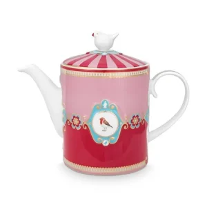 Darmowy zwrot Pip Studio dzbanek do herbaty Love Birds Medallion 1,3 Lkolor różowy