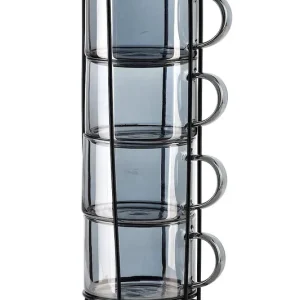Affek Design zestaw kubków ze stojakiem Peter Grey 350 ml 4-packkolor szary Nie przegap