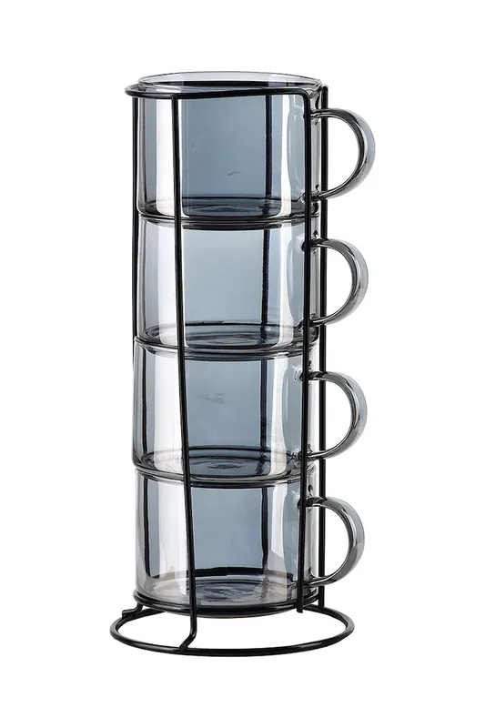 Affek Design zestaw kubków ze stojakiem Peter Grey 350 ml 4-packkolor szary Nie przegap