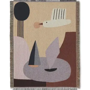 Darmowa dostawa ferm LIVING koc Bird 110 x 80 cmkolor multicolor