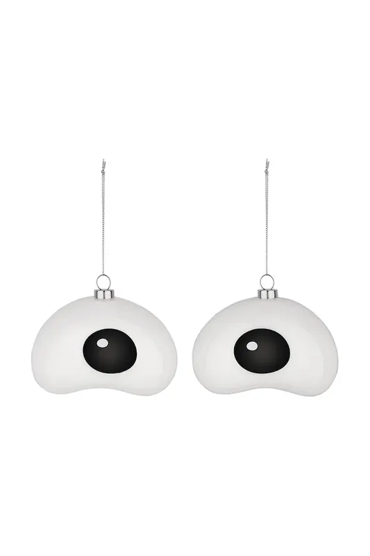 Alessi zestaw bombek choinkowych Nick 9,5 x 8,5 x 12 cm 2-packkolor biały Bezpieczna płatność