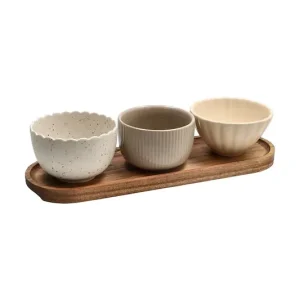 Wyjątkowa oferta Tognana zestaw miseczek do serwowania z kamionki 29 cmTW18562M304A
