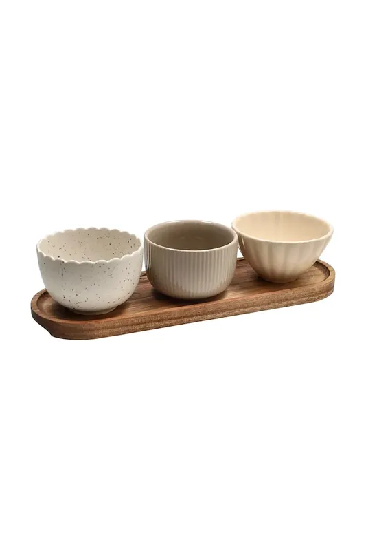 Wyjątkowa oferta Tognana zestaw miseczek do serwowania z kamionki 29 cmTW18562M304A