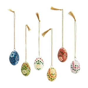 Madam Stoltz dekoracje świąteczne Handmadepapermacheeggs 6-packkolor multicolor Darmowa dostawa