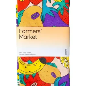 Darmowy zwrot DOIY zestaw ściereczek kuchennych Farmers Market 2-packkolor multicolor