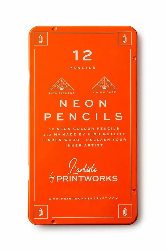 Hit cenowy Printworks komplet kredek w etui Neon 12-pack