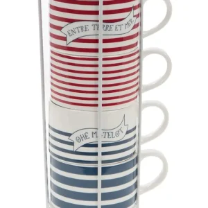 home & lifestyle zestaw kubków ze stojakiem 4-packkolor multicolor Super okazja