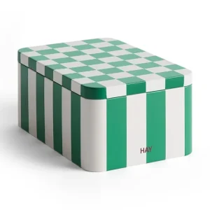 Do wyczerpania zapasów HAY pojemnik z pokrywką Tin Container S/17 x 11,1 x 7,3 cmkolor zielony