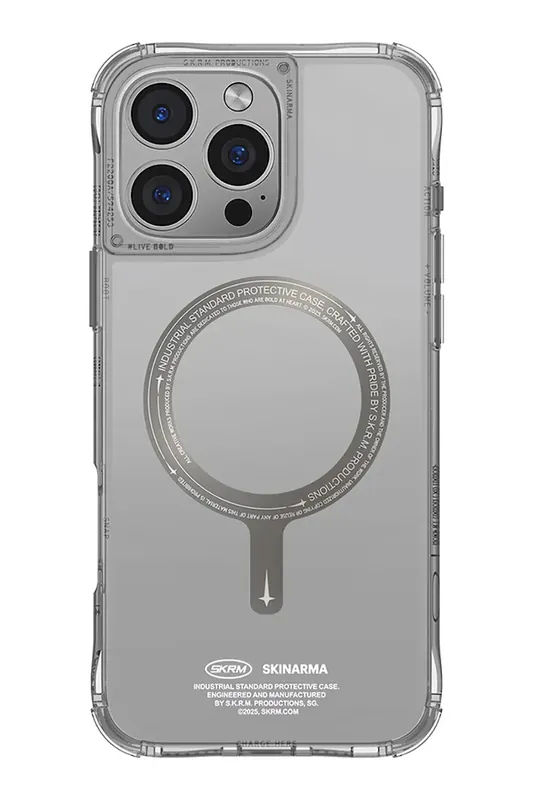 Bezpieczna płatność Skinarma etui na telefon z wbudowanym pierścieniem magnetycznym iPhone 16 Pro Maxkolor transparentny SK-2024IPP69-SDOPRM-TIT