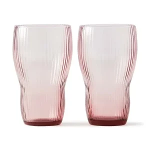 Zniżka Pols Potten zestaw szklanek Pum Longdrinks 300 ml 2-packkolor różowy