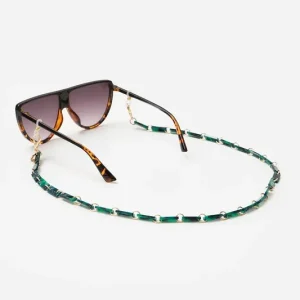 Oferta limitowana LaCoqueFrançaise łańcuszek do okularów 72 CMkolor zielony