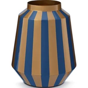 Najlepsza cena Pip Studio wazon dekoracyjny Stripes Navy-Gold 24 x 29 cm