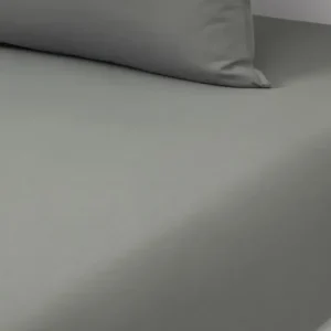 BOSS prześcieradło z gumką bawełniane BEBOSS Khaki 140 x 200 cmkolor zielony Obniżka ceny