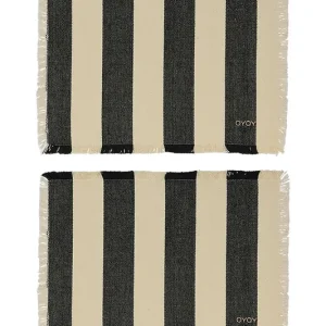 Zamów dziś OYOY podkładka pod talerz bawełniana Toppu 48 x 36 cm 2-packkolor czarny