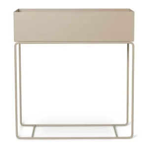 Promocja ferm LIVING doniczka ze stelażem Plant Box 60 x 65 x 25 cm.kolor beżowy
