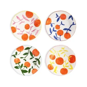 &k amsterdam zestaw talerzy deserowych Orange Twig 22 cm 4-packkolor multicolor Szybka wysyłka